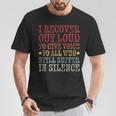 I Recover Out Loud Alcoholics Aa Narcotics Na Anonymous T-Shirt Unique Gifts