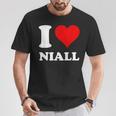 Red Heart I Love Niall T-Shirt Personalized Gifts
