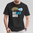 Relax Bro Lacrosse Lax Sloth T-Shirt Unique Gifts