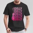 Retro Dolly First Name Guitar Pink Cowgirl Western T-Shirt Unique Gifts