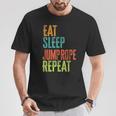 Retro Eat Sleep Jump Rope Repeat Skipping Jumping Roping T-Shirt Unique Gifts