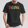 Retro Katze Papa Lustige Papa Katzeatertag Kapuzenjacke T-Shirt Lustige Geschenke