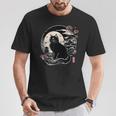 Retro Kawaii Black Cat Japanese Anime Cat T-Shirt Personalized Gifts