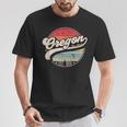Retro Oregon Home State Or Cool 70S Style Sunset T-Shirt Unique Gifts