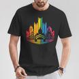 Retro Pittsburgh Skyline Rainbow Lgbt Lesbian Gay Pride T-Shirt Unique Gifts