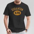 Retro Scranton Love 570 Area Code Distressed T-Shirt Unique Gifts