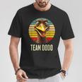 Retro Team Dodo T-Shirt mit Vintage Sonnenuntergang und Vogel Design Lustige Geschenke