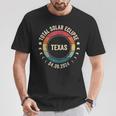 Retro Total Solar Eclipse April 8 2024 State Texas 40824 T-Shirt Unique Gifts