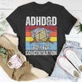 Retro Vintage Adhd&D Roll For Concentration Gamer T-Shirt Unique Gifts