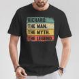 Richard The Man The Myth The Legend Retro For Richard T-Shirt Funny Gifts