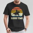 Rodeo Time Vintage Rodeo Time Cowboy Horse Retro Sunset T-Shirt Unique Gifts