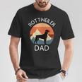Rottweiler Dog Fathers Day Vintage Pet Rottie Dad Graphic T-Shirt Unique Gifts