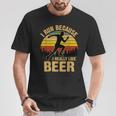 I Run Because I Really Like Beer Vintage Retro T-Shirt Unique Gifts