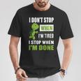 Running I Don't Shop When I'm Tired I Shop When I'm Done T-Shirt Unique Gifts