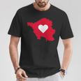 Saarland Heart Love Homeland Saarländer T-Shirt Lustige Geschenke