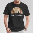 San Francisco Skyline City Vintage Baseball Lover T-Shirt Unique Gifts
