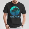 San Juan Puerto Rico Vintage Palm Trees Beach Souvenir Pride T-Shirt Unique Gifts
