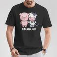 Sau Kuhl Pig Cow Farmers Wortwitz Animals S T-Shirt Lustige Geschenke