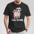 Sau Kuhl Word Game Cows Pig T-Shirt Lustige Geschenke