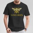 Save The Bees Honeycomb Distress T-Shirt Unique Gifts