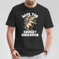 Save The Chubby Unicorn Rhino Colorful T-Shirt Unique Gifts