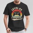 Segundo Aniversario De Bodas Para Esposo Esposa Nivel 2 Completo Camiseta unisex Regalos divertidos