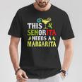 This Senorita Needs A Margarita Cinco De Mayo Women T-Shirt Funny Gifts
