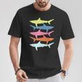 Shark Vintage Summer Beach Surfer T-Shirt Lustige Geschenke