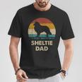 Sheltie Dad For Sheltie Dogintage T-Shirt Lustige Geschenke