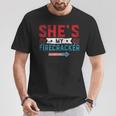 She's My Firecracker His And Hers 4Th July Matching Couples T-Shirt Unique Gifts