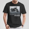 Simson Driver Ddr Moped Two Stroke S51 Vintage T-Shirt Lustige Geschenke