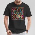 Sip Free California Sober Recovery Legal Implications Retro T-Shirt Unique Gifts