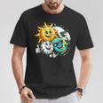 Slefie Earth Moon Sun Total Solar Eclipse 2024 Fun T-Shirt Unique Gifts