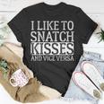 I Like To Snatch Kisses And Vice Versa Vintage Cute Couple T-Shirt Unique Gifts