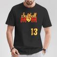 Softball Mom Mother's Day 13 Fastpitch Jersey Number 13 T-Shirt Unique Gifts