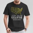 Solar Eclipse 2024 America Totality Path April 8 Usa Map T-Shirt Unique Gifts
