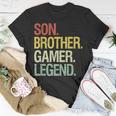 Son Brother Gamer Legend Gaming For Nage Boys T-Shirt Unique Gifts