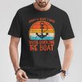 Sorry What I Said While Docking Boat Retro Humor Captain Men T-Shirt Unique Gifts