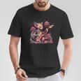 Sphynx Chat Jouant Guitare Électrique Rock T-Shirt Cadeaux drôles