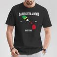 St Kitts & Nevis Flag Map Kittitian Nevisian National Day T-Shirt Unique Gifts