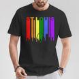 St Louis Missouri Lgbtq Gay Pride Rainbow Skyline T-Shirt Unique Gifts