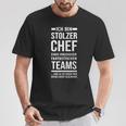 Stolzer Chef Eines Fantastische Teams Chef Sayings T-Shirt Lustige Geschenke