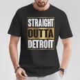 Straight Outta Detroit Michigan T-Shirt Unique Gifts