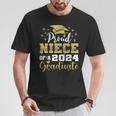 Super Proud Niece Of 2024 Graduate Awesome Family College T-Shirt Unique Gifts