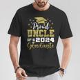 Super Proud Uncle Of 2024 Graduate Awesome Family College T-Shirt Unique Gifts
