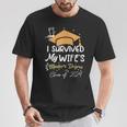 I Survived My Wife's Master's Degree Masters Graduation 2024 T-Shirt Funny Gifts
