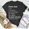 Swim Dad Definition Swimming Father Of A Swimmer Dad T-Shirt Unique Gifts