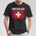 Switzerland Footballintage Soccer Team Pride Swiss Flag Camiseta unisex Regalos divertidos