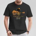 Syracuse New York Total Solar Eclipse 2024 Guitar T-Shirt Unique Gifts