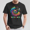 Taurus Souls Zodiac Tie Dye Sunflower Peace Sign Groovy T-Shirt Unique Gifts
